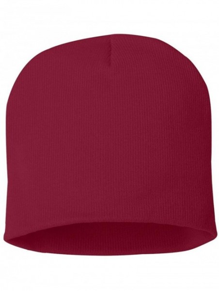 Skullies & Beanies SP08 - 8 Inch Knit Beanie - Cardinal - CV1180CV7C7 $10.41