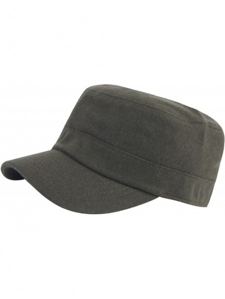 Baseball Caps A191 Irish Army Cap Plain Design Winter Wool Simple Golf Club Cadet Military Hat - Green - CR189M6IS4Y $20.82