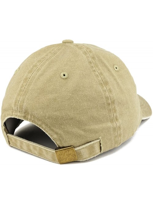 Baseball Caps Uh Huh Honey Embroidered Washed Cotton Adjustable Cap - Khaki - CJ12IFNSAJ7 $19.00