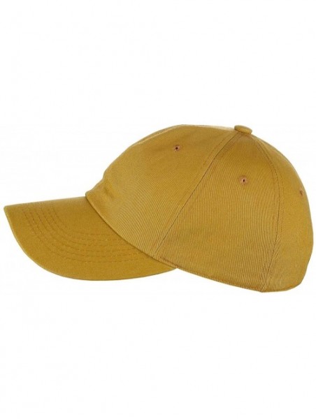 Baseball Caps Unisex Classic Blank Low Profile Cotton Unconstructed Baseball Cap Dad Hat - Mustard - CJ18RR37CKH $11.12