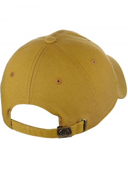 Baseball Caps Unisex Classic Blank Low Profile Cotton Unconstructed Baseball Cap Dad Hat - Mustard - CJ18RR37CKH $11.12