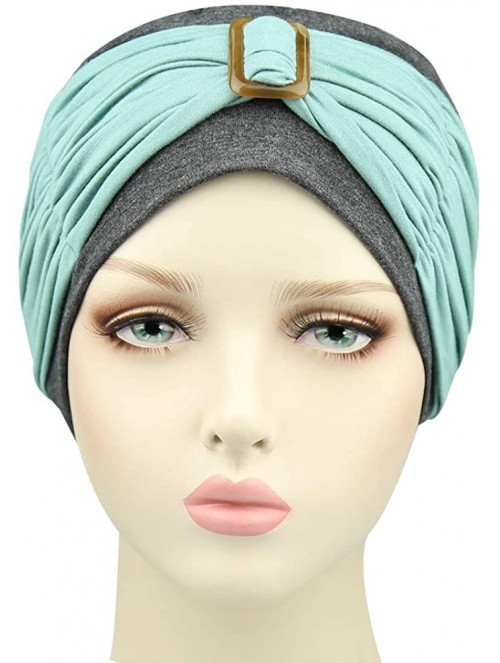 Skullies & Beanies Winter Beanie Hats Stylish Chemo Turban Headwear for Women - Soft- Stylish- Warm - Green - CL194C99L7Y $24.82