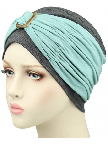 Skullies & Beanies Winter Beanie Hats Stylish Chemo Turban Headwear for Women - Soft- Stylish- Warm - Green - CL194C99L7Y $24.82