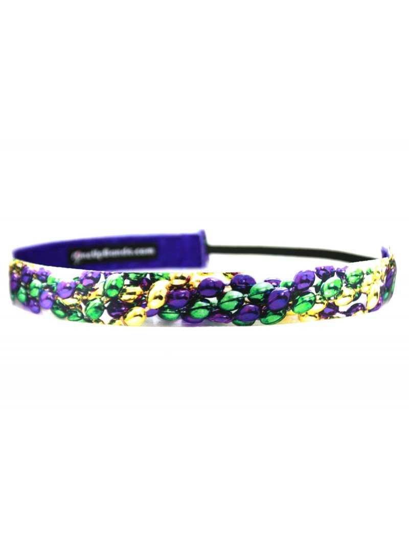 Headbands Women's Mardi Gras Beads One Size Fits Most - Green - CY11K9XBQYT $15.52