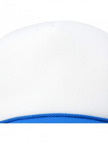 Baseball Caps Neon Trucker Caps Adjustable Snapback Hat - Neon Blue/White - CR17AA4S7X3 $14.11