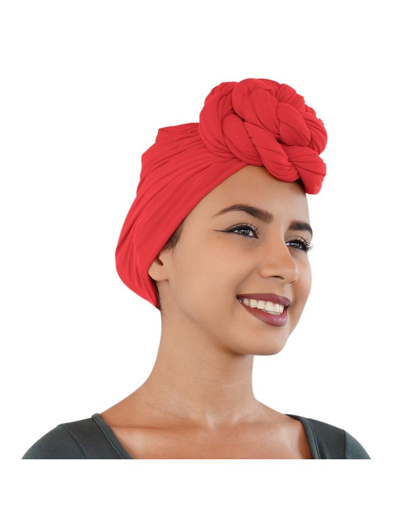 Headbands Colors Stretch African Headwrap - 5. Crimson Red - CK18U2TMITL $15.95