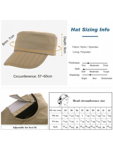 Baseball Caps Unisex SPF Quick-Drying Running Baseball Cap Large Bill Sun Hat 55-61cm - Navy_00036 - CJ18SZ9WS0A $13.60