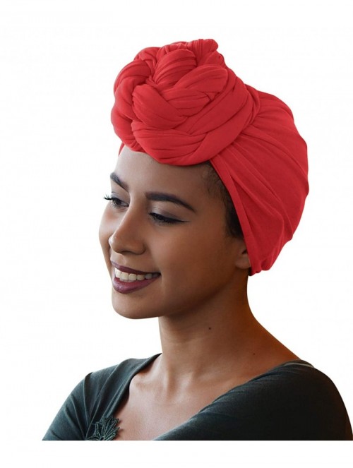 Headbands Colors Stretch African Headwrap - 5. Crimson Red - CK18U2TMITL $15.95