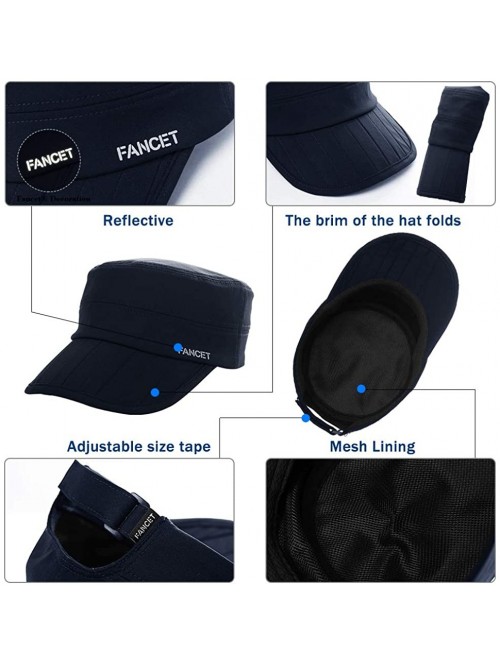 Baseball Caps Unisex SPF Quick-Drying Running Baseball Cap Large Bill Sun Hat 55-61cm - Navy_00036 - CJ18SZ9WS0A $13.60