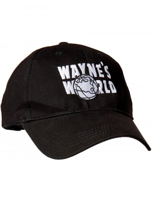 Baseball Caps Wayne's World Adult Adjustable Black Baseball Hat Cap - C4116PT5Z3T $15.77