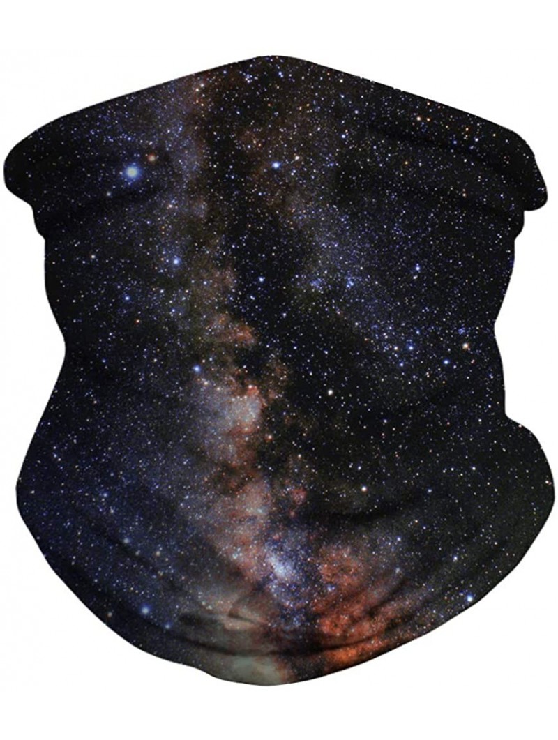 Balaclavas Galaxy Balaclava for Women Men Headband Bandana Head Wrap Scarf Neck Warmer Headwear - Black - C2199I28CLH $17.65