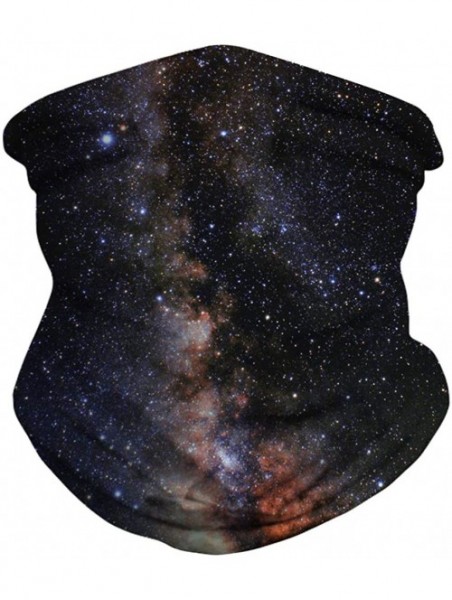 Balaclavas Galaxy Balaclava for Women Men Headband Bandana Head Wrap Scarf Neck Warmer Headwear - Black - C2199I28CLH $17.65