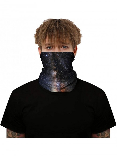 Balaclavas Galaxy Balaclava for Women Men Headband Bandana Head Wrap Scarf Neck Warmer Headwear - Black - C2199I28CLH $17.65