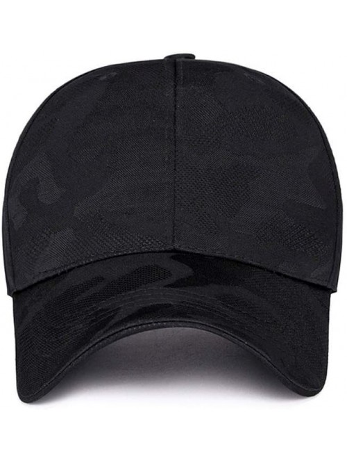 Baseball Caps Unisex Men Women Camouflage Baseball Cap Snapback Hat Hip-Hop Adjustable Caps (Black) - Black - C618MC4EME0 $9.30