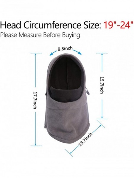 Balaclavas Balaclava Winter Hat Windproof Lightweight - Gray&black - CN18Y0IA939 $9.91