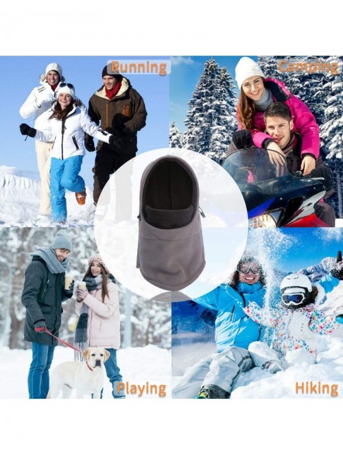 Balaclavas Balaclava Winter Hat Windproof Lightweight - Gray&black - CN18Y0IA939 $9.91