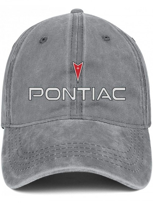 Baseball Caps Pontiac-Firebird-Logo- Men's Womens Washed Golf Cap Adjustable Snapback Beach Hat - Grey-53 - CS18UX2AQM9 $17.46