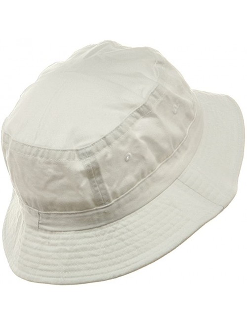 Bucket Hats Pigment Dyed Bucket Hat - White - CO111GHY6QH $10.66