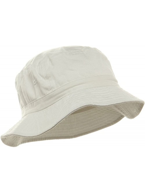 Bucket Hats Pigment Dyed Bucket Hat - White - CO111GHY6QH $10.66