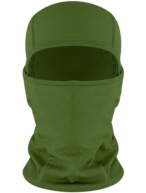 Balaclavas Balaclava Face Mask Adjustable Windproof UV Protection Hood - Army Green - CM18339QUQ9 $11.31