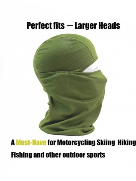 Balaclavas Balaclava Face Mask Adjustable Windproof UV Protection Hood - Army Green - CM18339QUQ9 $11.31