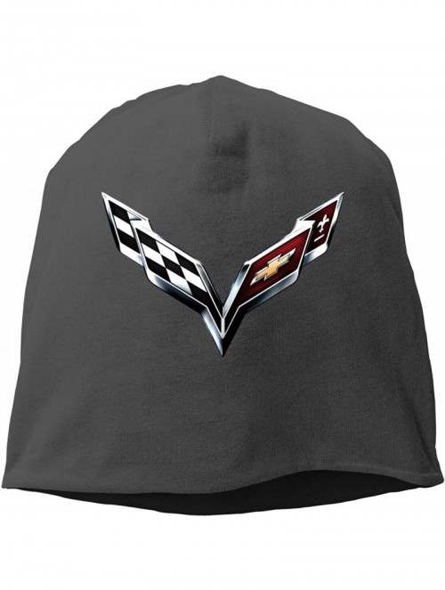 Skullies & Beanies Chevy Sportycar Cor-Vette Beanie Hats Winter Outdoor Fashion Slouchy Warm Caps for Mens&Womens - Black - C...