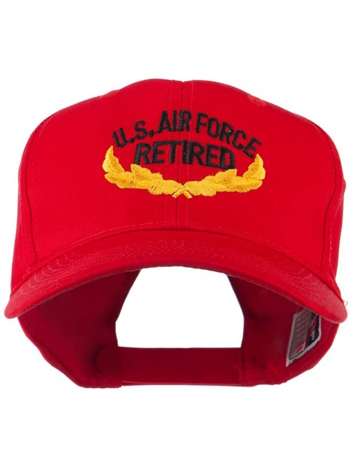 Baseball Caps US Air Force Retired Emblem Embroidered Cap - Red - CD11I67IWYR $26.01