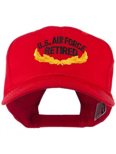 Baseball Caps US Air Force Retired Emblem Embroidered Cap - Red - CD11I67IWYR $26.01