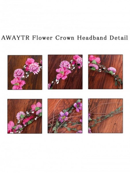 Headbands Headpiece Adjustable Photography Decoration - Rose Red-1 - CG18S528KHM $15.78