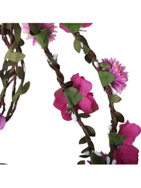 Headbands Headpiece Adjustable Photography Decoration - Rose Red-1 - CG18S528KHM $15.78