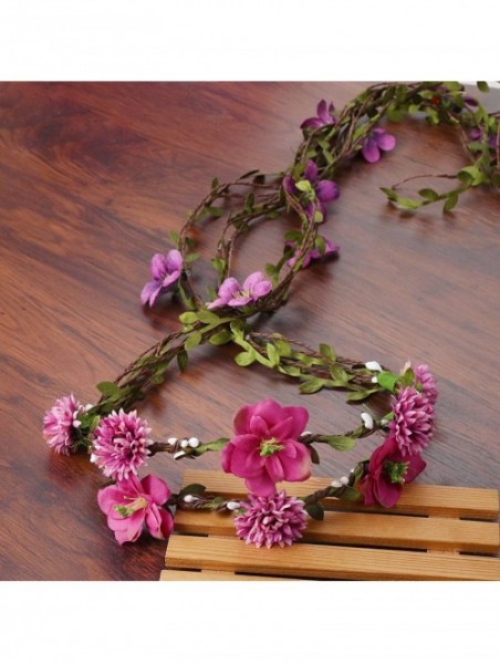 Headbands Headpiece Adjustable Photography Decoration - Rose Red-1 - CG18S528KHM $15.78