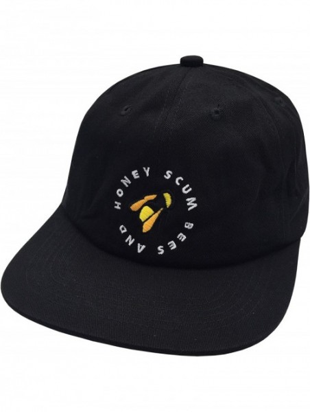 Baseball Caps Golf Wang Baseball Cap Bee Dad hat Embroidery Baseball Cap Cotton Dad Hat Unisex - Black-1 - CP18NZ2LUDU $11.75