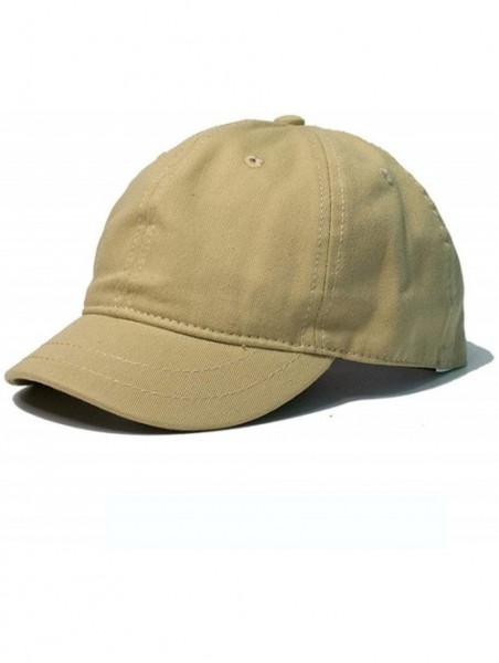 Baseball Caps Short Bill Baseball Cap Plain Hiphop Dad Hat Cooling Trucker Hat - Khaki - CX18WUR0DDW $22.04