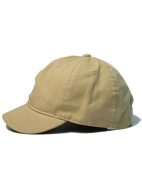 Baseball Caps Short Bill Baseball Cap Plain Hiphop Dad Hat Cooling Trucker Hat - Khaki - CX18WUR0DDW $22.04