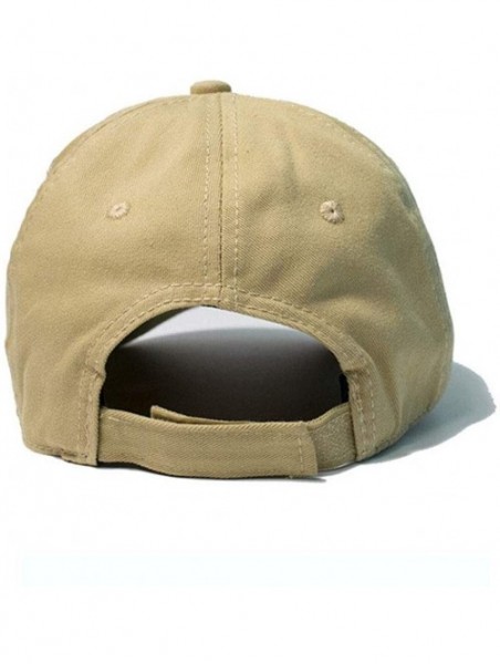 Baseball Caps Short Bill Baseball Cap Plain Hiphop Dad Hat Cooling Trucker Hat - Khaki - CX18WUR0DDW $22.04