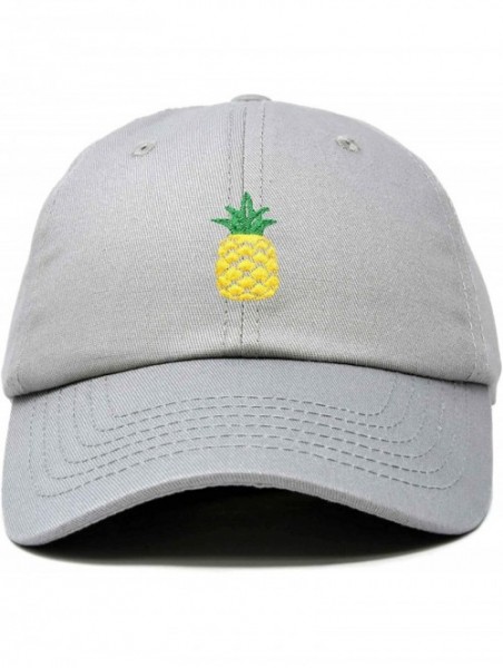 Baseball Caps Pineapple Hat Unstructured Cotton Baseball Cap - Gray - CI18ICEQIW5 $14.86