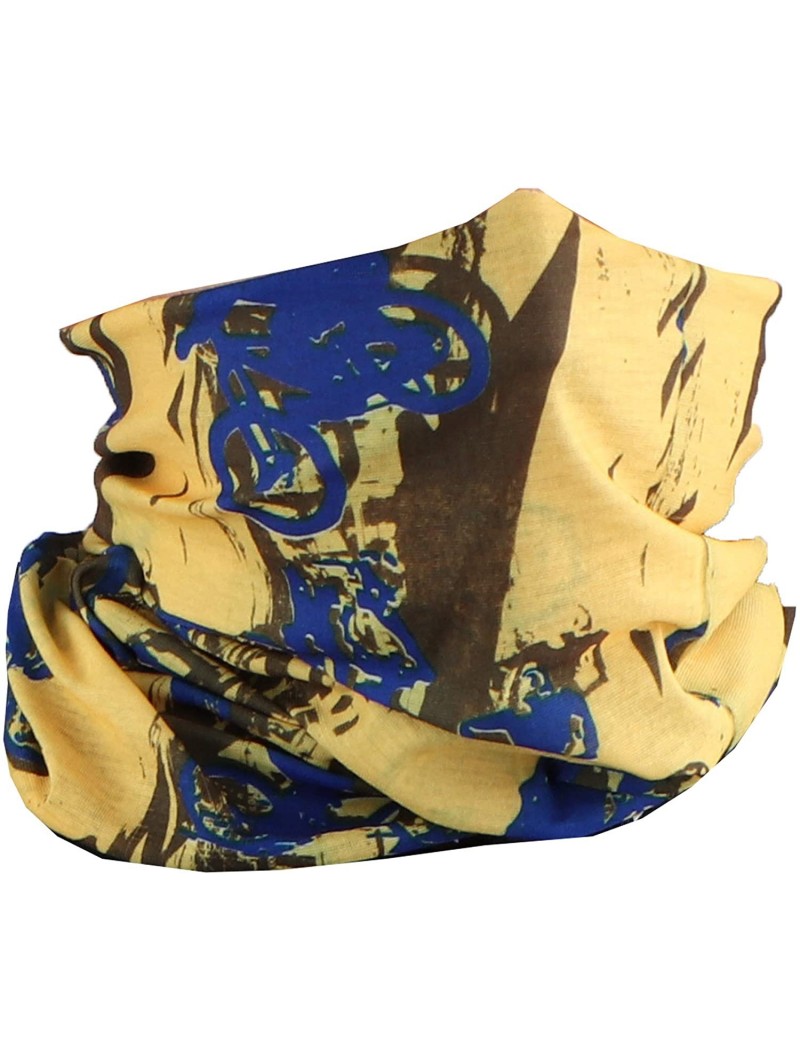 Balaclavas Seamless Bandana Tube Face Scarf - Yellow Bikers - C31996XNR76 $17.51