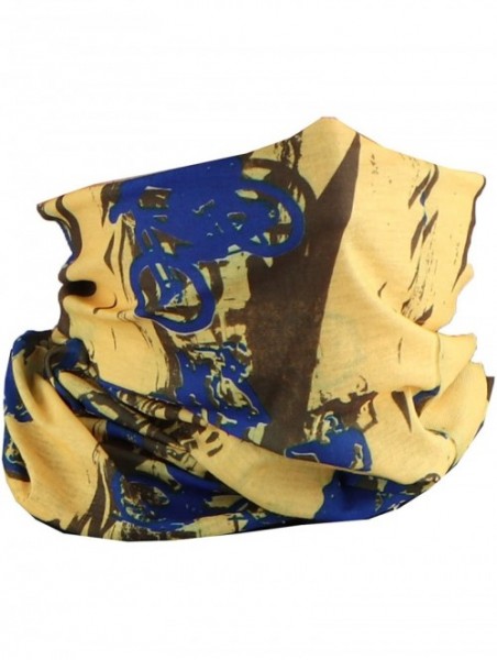 Balaclavas Seamless Bandana Tube Face Scarf - Yellow Bikers - C31996XNR76 $17.51