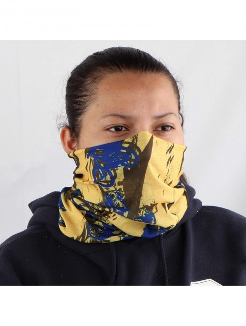 Balaclavas Seamless Bandana Tube Face Scarf - Yellow Bikers - C31996XNR76 $17.51