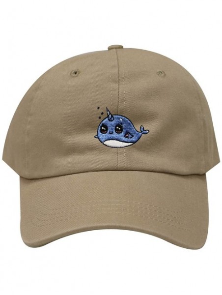 Baseball Caps Whale Unicorn Cotton Baseball Dad Cap - Khaki - C3183XHLNE0 $13.15