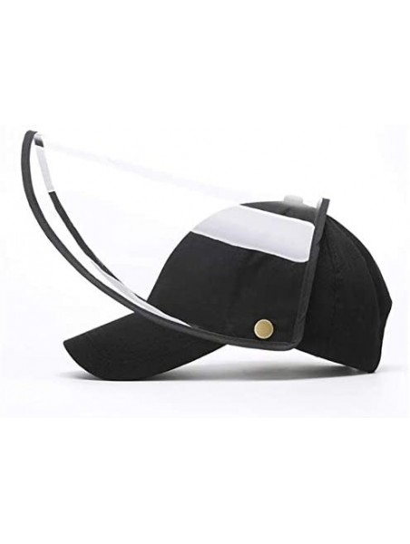 Baseball Caps 3 pcs Pack Baseball Cap with Visor Shield Panel Black - CF198QM8IZ3 $59.67