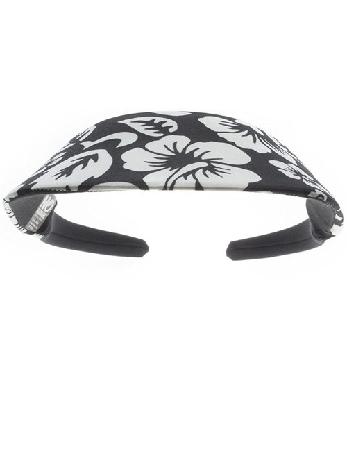 Visors Original Size Print Sport Sun Visor - Black Hawaiian Print - CJ12E3BF2J7 $15.70