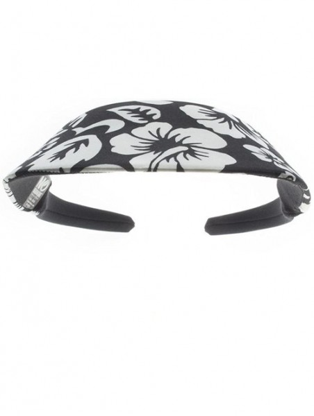 Visors Original Size Print Sport Sun Visor - Black Hawaiian Print - CJ12E3BF2J7 $15.70