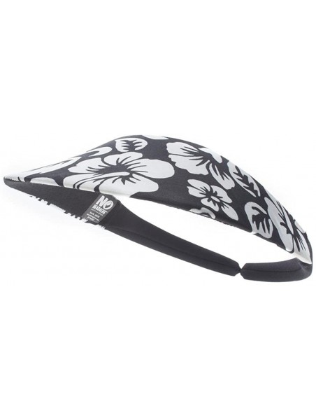 Visors Original Size Print Sport Sun Visor - Black Hawaiian Print - CJ12E3BF2J7 $15.70