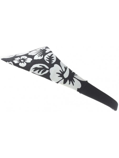 Visors Original Size Print Sport Sun Visor - Black Hawaiian Print - CJ12E3BF2J7 $15.70