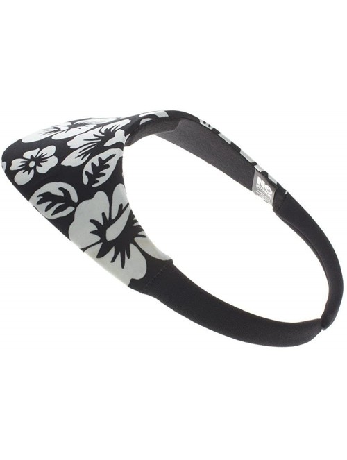 Visors Original Size Print Sport Sun Visor - Black Hawaiian Print - CJ12E3BF2J7 $15.70