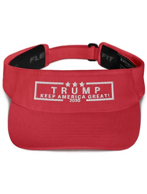 Visors Donald Trump Keep America Great 2020 Visor Hat - Red - CL18OQIEDH4 $23.63