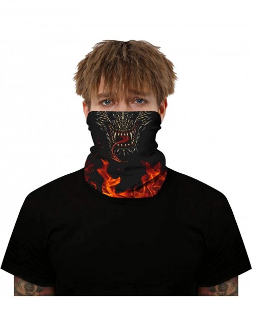 Balaclavas 3D Seamless Face Mask Rave Bandana for Men Women Neck Gaiter Scarf Dust Wind Balaclava Headwear - CL197TYAD88 $13.48