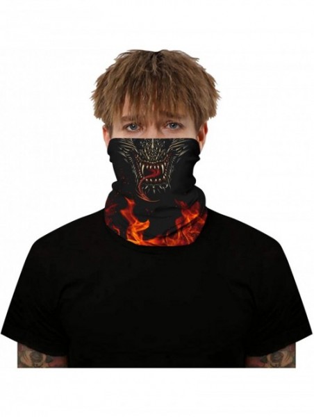 Balaclavas 3D Seamless Face Mask Rave Bandana for Men Women Neck Gaiter Scarf Dust Wind Balaclava Headwear - CL197TYAD88 $13.48