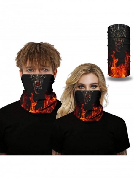 Balaclavas 3D Seamless Face Mask Rave Bandana for Men Women Neck Gaiter Scarf Dust Wind Balaclava Headwear - CL197TYAD88 $13.48